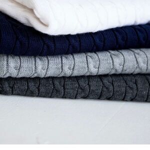 Jake and Jill Gray 100% Cotton Cable Knit Baby Stroller Blanket 30" x 40"